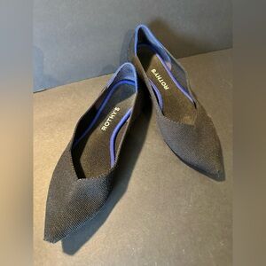 Rothy’s The Point II Black Pointed Toe Flats Size 8.5 Like New